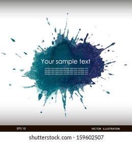 Vector illustration of Splash watercolor banner