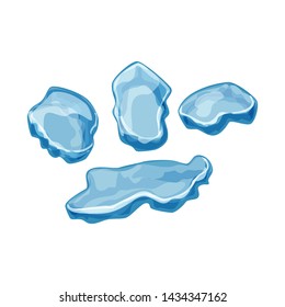 Vector illustration of splinters and ice sign. Set of splinters and froze stock symbol for web.