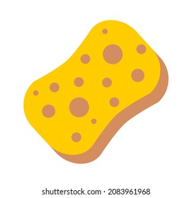 Ilustración vectorial de un icono de esponja sobre un fondo blanco.
