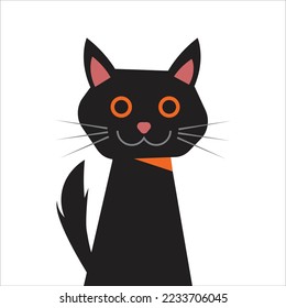 Vector Illustration of a Spooky Cat Animal