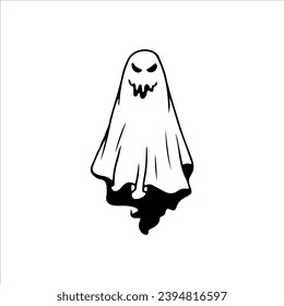 vector illustration of spooky ghost character