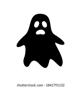 Vector illustration of a spooky ghost. Icons, halloween.