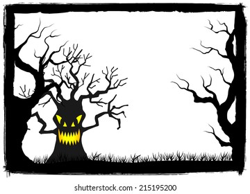 vector illustration of a spooky halloween background