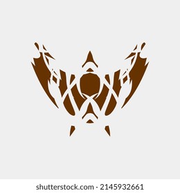 vector illustration of spooky lion monster head pattern for t-shirt and linaya screen printing fabric decoration