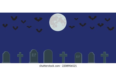 Ilustración vectorial murciélagos nocturnos tumban fondo de diseño de halloween y banner