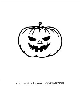 vector illustration of spooky pumpkin