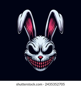 Vector illustration of spooky rabbit