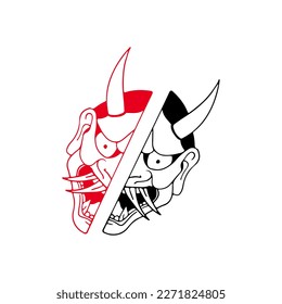  vector illustration of a spooky samurai