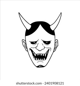 vector illustration of spooky samurai