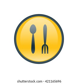 Vector illustration of spoon and fork icon