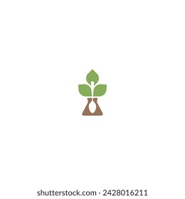 vector illustration of spoon plant lab