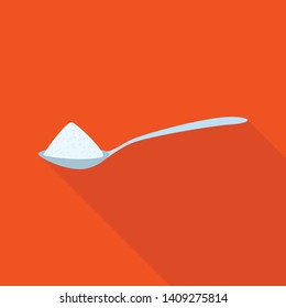 Vector illustration of spoon and salty symbol. Set of spoon and hill  vector icon for stock.