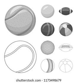 Vector illustration of sport and ball icon. Collection of sport and athletic vector icon for stock.