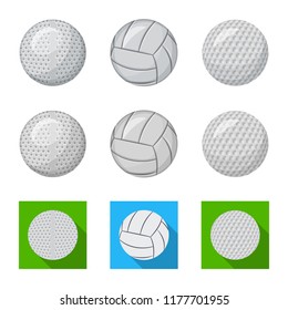 Vector illustration of sport and ball icon. Collection of sport and athletic stock symbol for web.