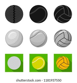 Vector illustration of sport and ball icon. Collection of sport and athletic vector icon for stock.