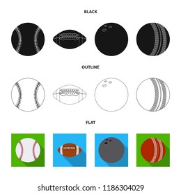 Vector illustration of sport and ball icon. Collection of sport and athletic stock symbol for web.