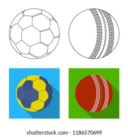 Vector illustration of sport and ball icon. Set of sport and athletic vector icon for stock.