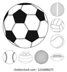 Vector illustration of sport and ball icon. Collection of sport and athletic stock symbol for web.