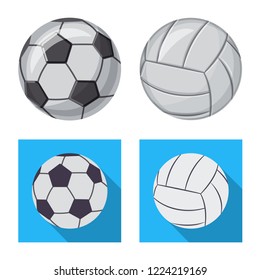 Vector illustration of sport and ball icon. Collection of sport and athletic stock vector illustration.