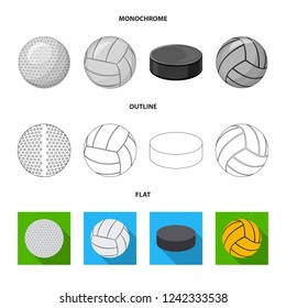 Vector illustration of sport and ball icon. Collection of sport and athletic stock symbol for web.