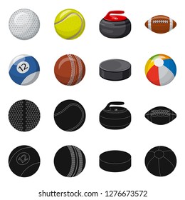 Vector illustration of sport and ball icon. Set of sport and athletic vector icon for stock.