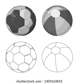Vector illustration of sport and ball icon. Collection of sport and athletic stock symbol for web.