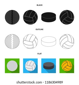 Vector illustration of sport and ball logo. Collection of sport and athletic stock symbol for web.