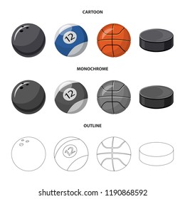 Vector illustration of sport and ball logo. Collection of sport and athletic stock symbol for web.