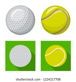 Vector illustration of sport and ball logo. Set of sport and athletic stock vector illustration.