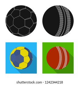 Vector illustration of sport and ball logo. Set of sport and athletic vector icon for stock.