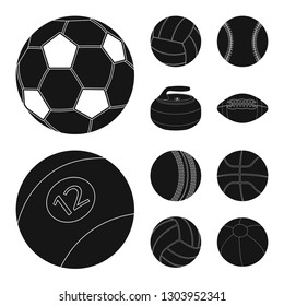 Vector illustration of sport and ball logo. Collection of sport and athletic stock symbol for web.