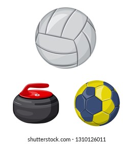 Vector illustration of sport and ball logo. Collection of sport and athletic stock symbol for web.