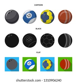 Vector illustration of sport and ball sign. Collection of sport and athletic stock vector illustration.