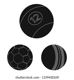 Vector illustration of sport and ball symbol. Collection of sport and athletic stock symbol for web.