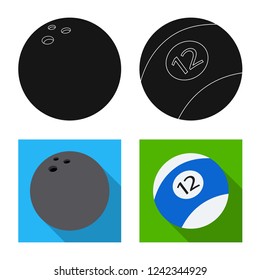 Vector illustration of sport and ball symbol. Collection of sport and athletic vector icon for stock.