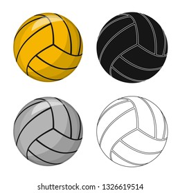 Vector illustration of sport and ball symbol. Collection of sport and athletic vector icon for stock.