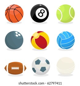 vector illustration of sport balls