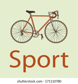 Vector illustration with sport bike 