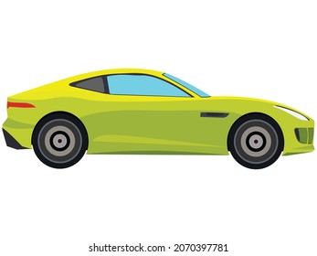 Vector illustration of sport car model, flat design car modern style for infographic