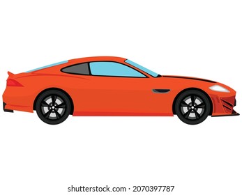 Vector illustration of sport car model, flat design car modern style for infographic