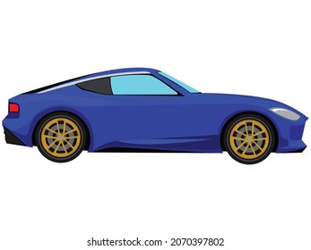 Vector illustration of sport car model, flat design car modern style for infographic