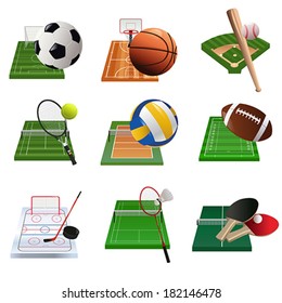 A vector illustration of sport icon sets