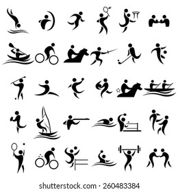 A vector illustration of sport icons sets