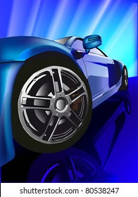 Vector Illustration. Sport passenger car