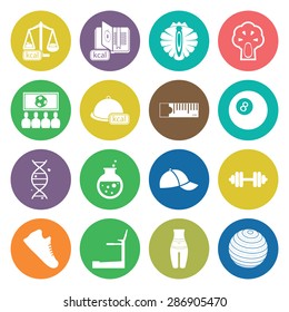 Vector illustration of sport set icon