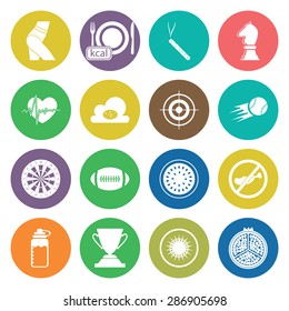 Vector illustration of sport set icon