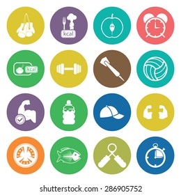 Vector illustration of sport set icon
