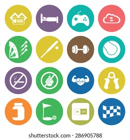 Vector illustration of sport set icon