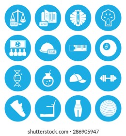 Vector illustration of sport set icon