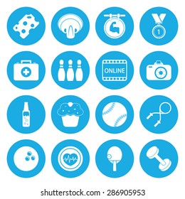 Vector illustration of sport set icon